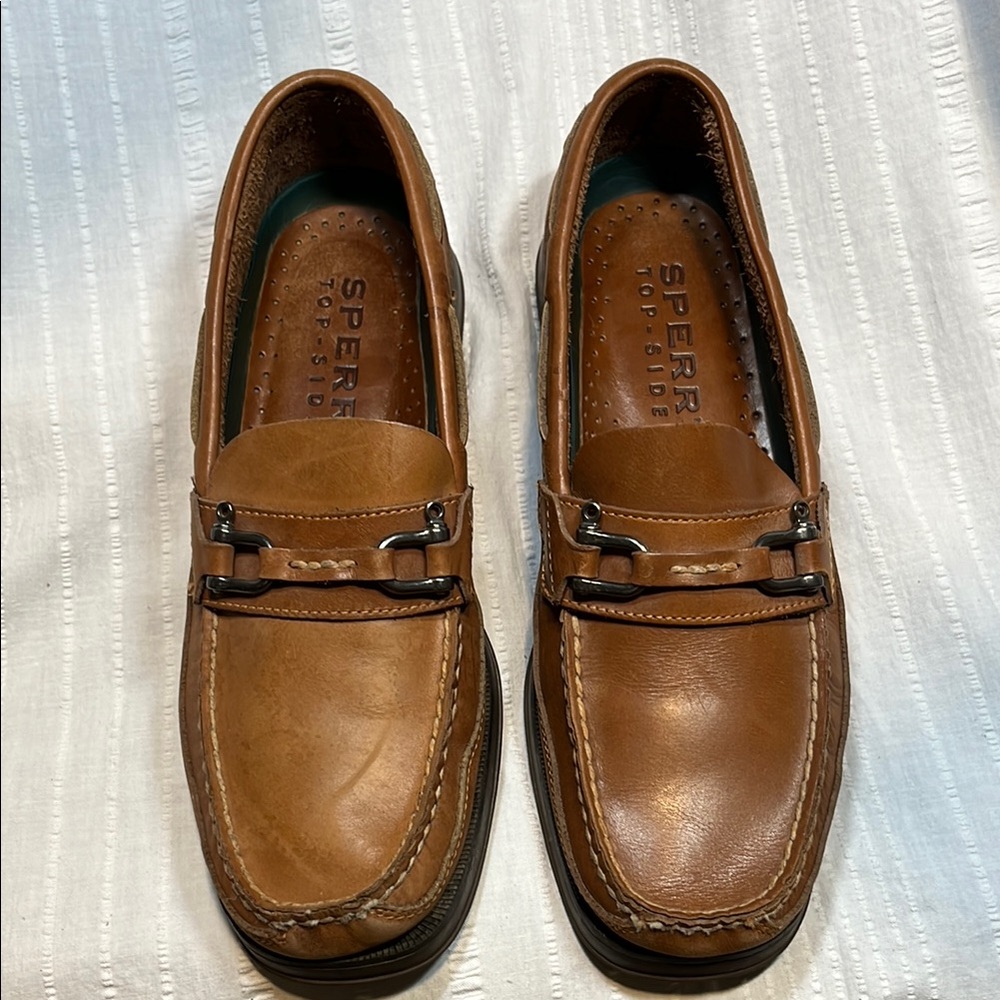 Sperry Top-Sider Leather Loafer Shoes Handmade Nautical Preppy Men’s 10 Brown